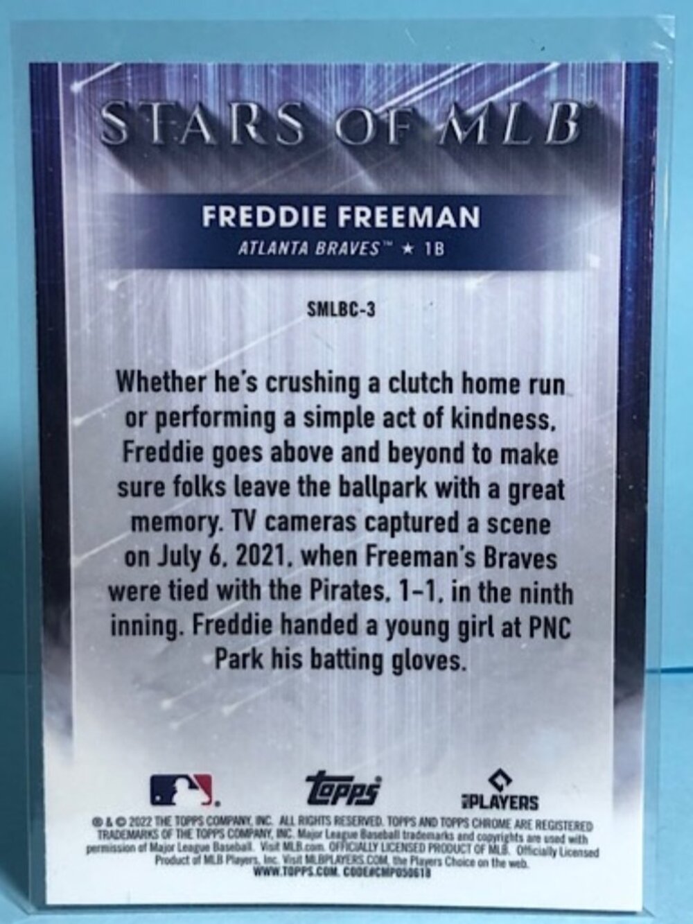Freddie Freeman ,LA Dodgers 2022 Topps Chrome card# SMLB-3 - Picture 2 of 2